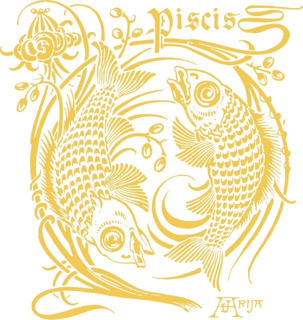 Ilustração do signo de Peixes